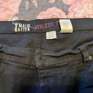 True Nation Mens Jeans Black